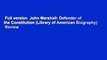 Full version  John Marshall: Defender of the Constitution (Library of American Biography)  Review