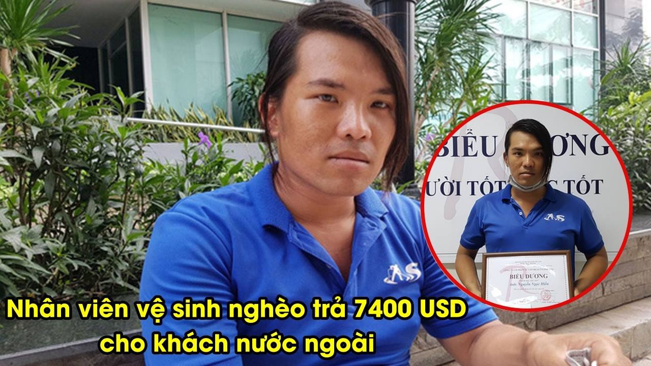 Nhân viên vệ sinh nghèo trả lại 7400 USD nhặt được và từ chối nhận tiền giúp đỡ