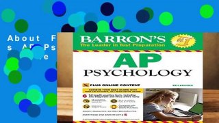 About For Books  Barron s AP Psychology with Online Tests  Review
