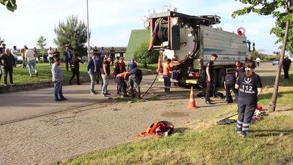 Kanalizasyonda Akıntıya Kapılarak Kaybolan İşçiyi Arama Çalışmaları Sürüyor