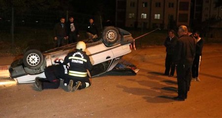 Çaldığı Otomobili Tepetaklak Eden Hırsız, Kayıplara Karıştı
