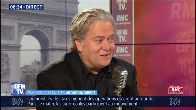 Steve Bannon, ex-conseiller de Donald Trump est à Paris en tant qu'observateur