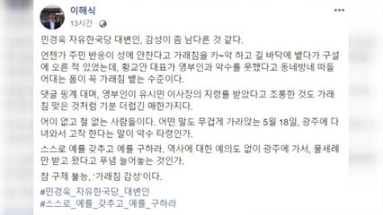이해식 "민경욱, 악수 패싱 지적...가래침 감성" / YTN
