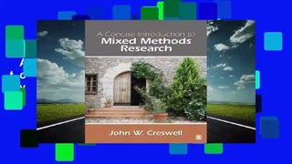 Any Format For Kindle  A Concise Introduction to Mixed Methods Research by John W. Creswell