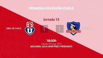 Resumen partido entre Univ de Chile y Colo Colo Jornada 13 Primera Chile