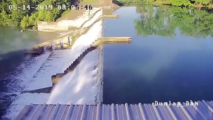 Video shows moment dam gate collapsed at Lake Dunlap