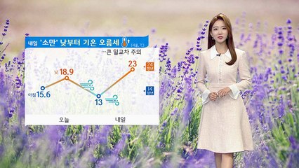 [날씨] 내일부터 기온 오름세...큰 일교차 주의 / YTN