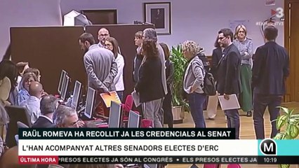 Romeva recull l'acta de senador