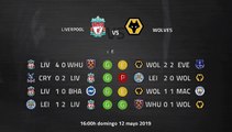 Previa partido entre Liverpool y Wolves Jornada 38 Premier League
