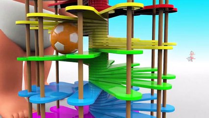 Learn Colors Shapes for Kids with Baby 3DCartoon Monkey Kinder Kids Toddler Learning Education Video