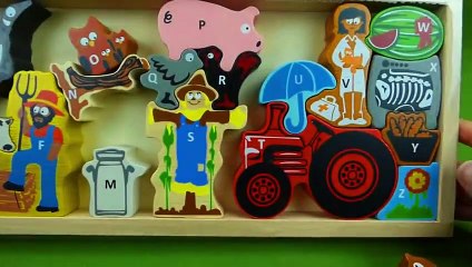 Farm Animal Puzzle Alphabet Letter Sounds ABC Song Best Learning Video for Kids Paw Patrol Toys