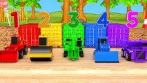 Learn Colors with Construction Vehicle and Surprise Soccer Ball in Magic Ball Pool for Kids