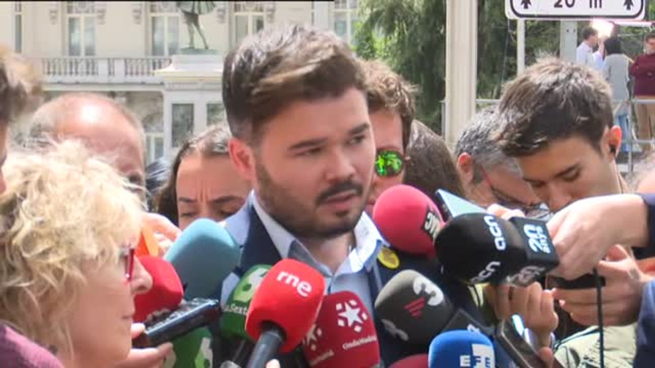 Rufián: "Sería normal que fuera Pedro Sánchez quien saludara a Oriol Junqueras"