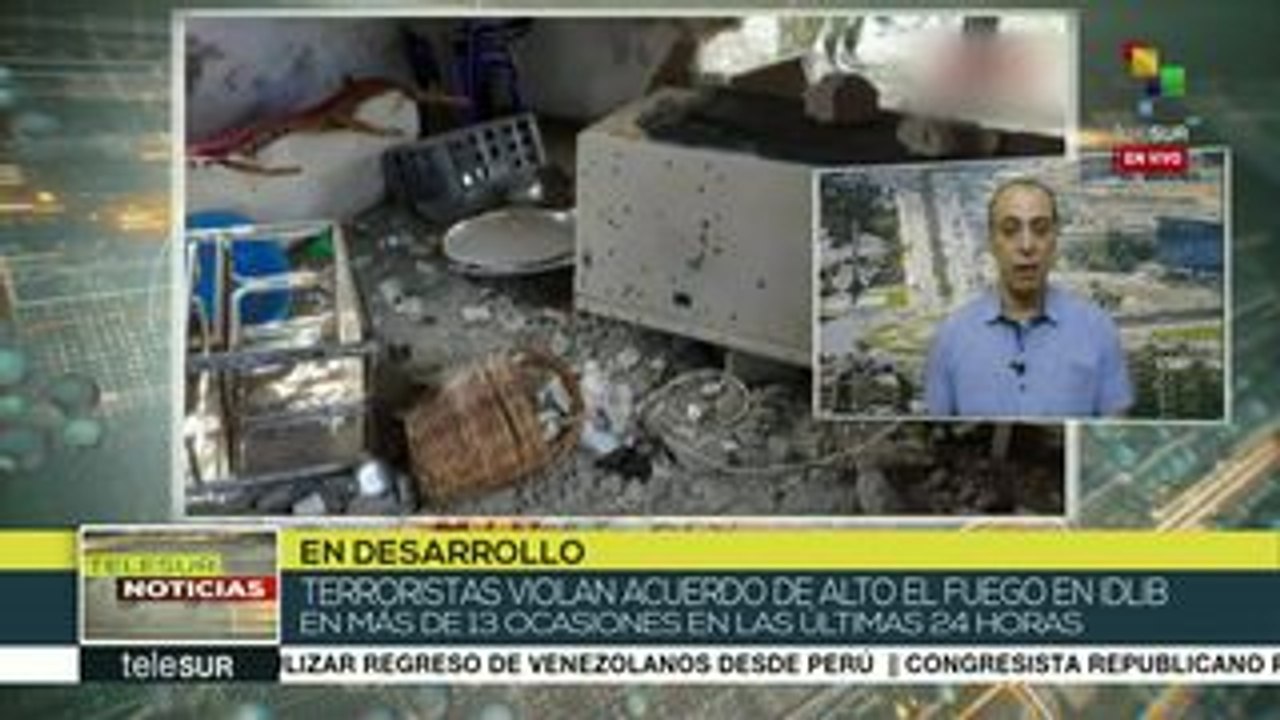 Siria: Terroristas violan acuerdo de alto el fuego en Idlib