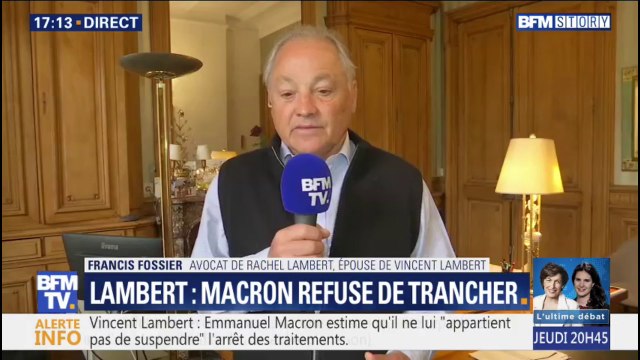 Affaire Lambert: l'avocat de son épouse partage pleinement la position d'Emmanuel Macron