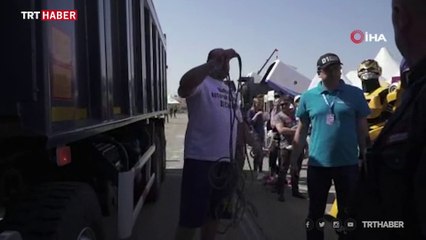 Rus rekortmen 18 tonluk kamyonu çekti