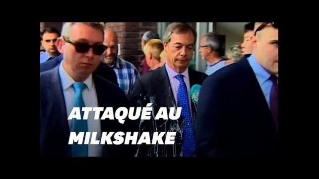 Nigel Farage attaqué au milkshake à Newcastle