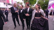 Gilles Lellouche, Marion Cotillard et Jean Dujardin au micro de Laurent Weil - Cannes 2019
