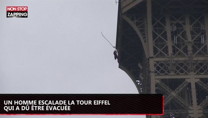 Paris : un homme escalade la Tour Eiffel, l'édifice évacué plusieurs heures (vidéo)