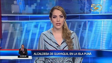 Alcaldesa de Guayaquil cumple actividades en la Isla Puná