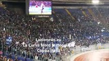 La Curva Nord festeggia la Coppa Italia