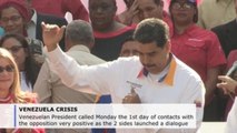 Venezuela's Maduro calls 1st round of talks with opposition positive