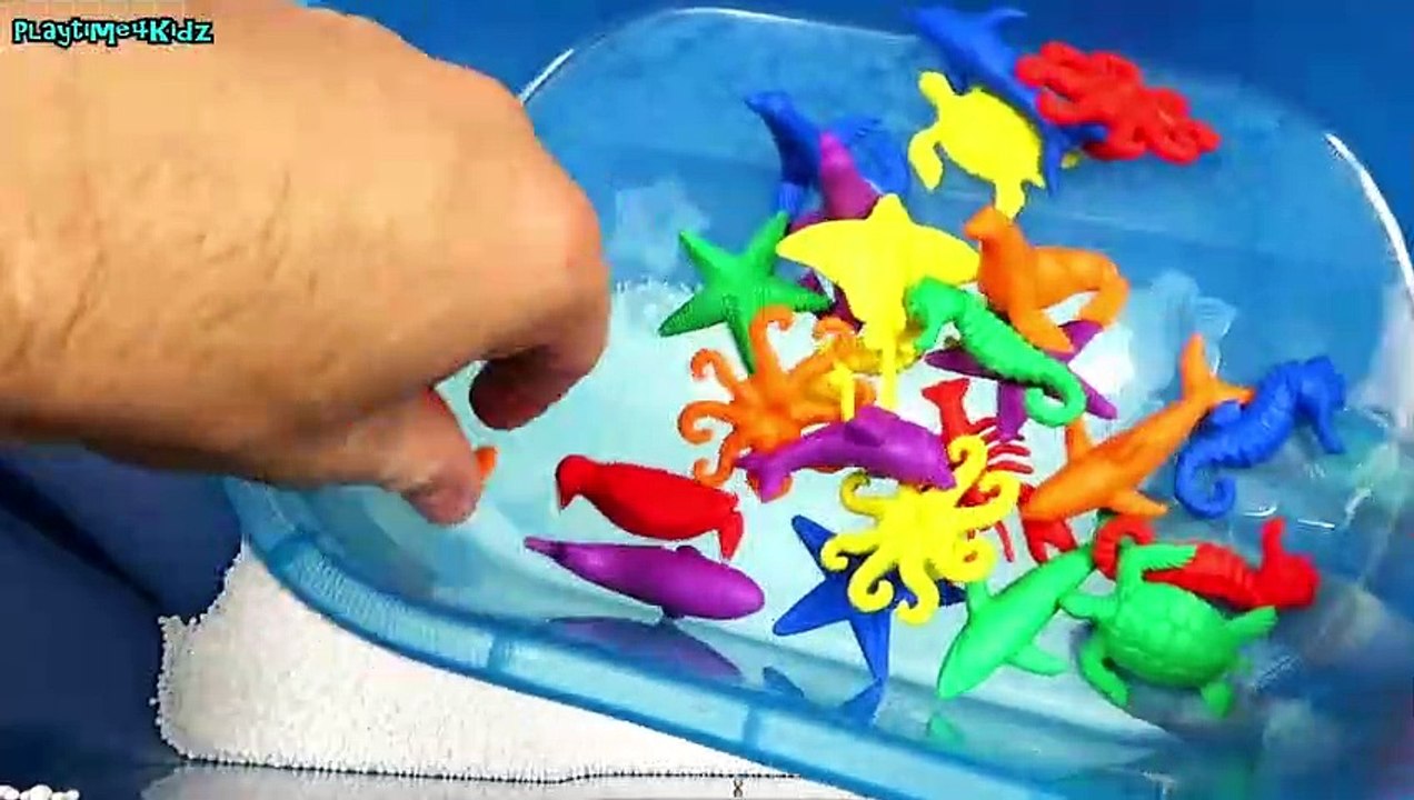 Learn Colors for Children with Sea Animals Toys for Kids