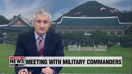 President Moon holds luncheon with top S. Korean, U.S. military commanders