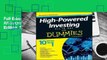 Full E-book High-Powered Investing All-In-One for Dummies, 2nd Edition  For Full