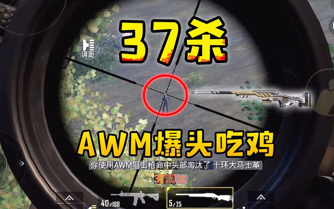 刺激战场和平精英：37杀！机智策略秒杀4人队，最后一人AWM爆头吃鸡【小抠脚】PUBG Mob...