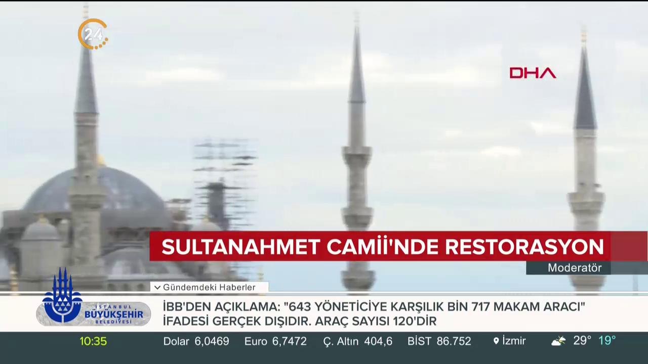 Sultanahmet Camii'nde restorasyon