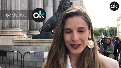 Declaraciones de Malena Contestí, diputada de Vox, a su llegada al Congreso