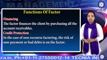 Functions of Factoring | Dr. S Jamuna | BBA | TIAS | TECNIA TV