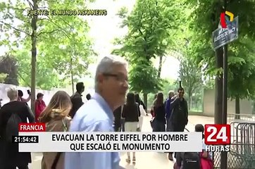 Francia: hombre que trepó la Torre Eiffel tenía intenciones de suicidarse