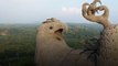 Imagens de drone encantam com a maior estátua de pássaro do mundo