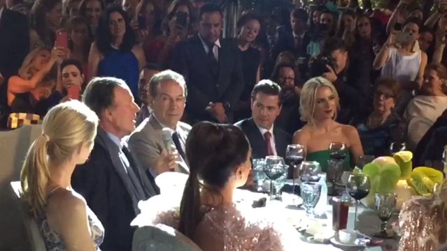 Enrique Peña Nieto y Tania Ruiz en una boda junto a Julio Iglesias