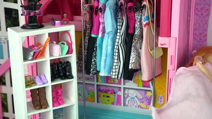 Dormitorio de Elsa y Anna Rutina de la Mañana - Decoramos La Casa de Barbie y Accesorios