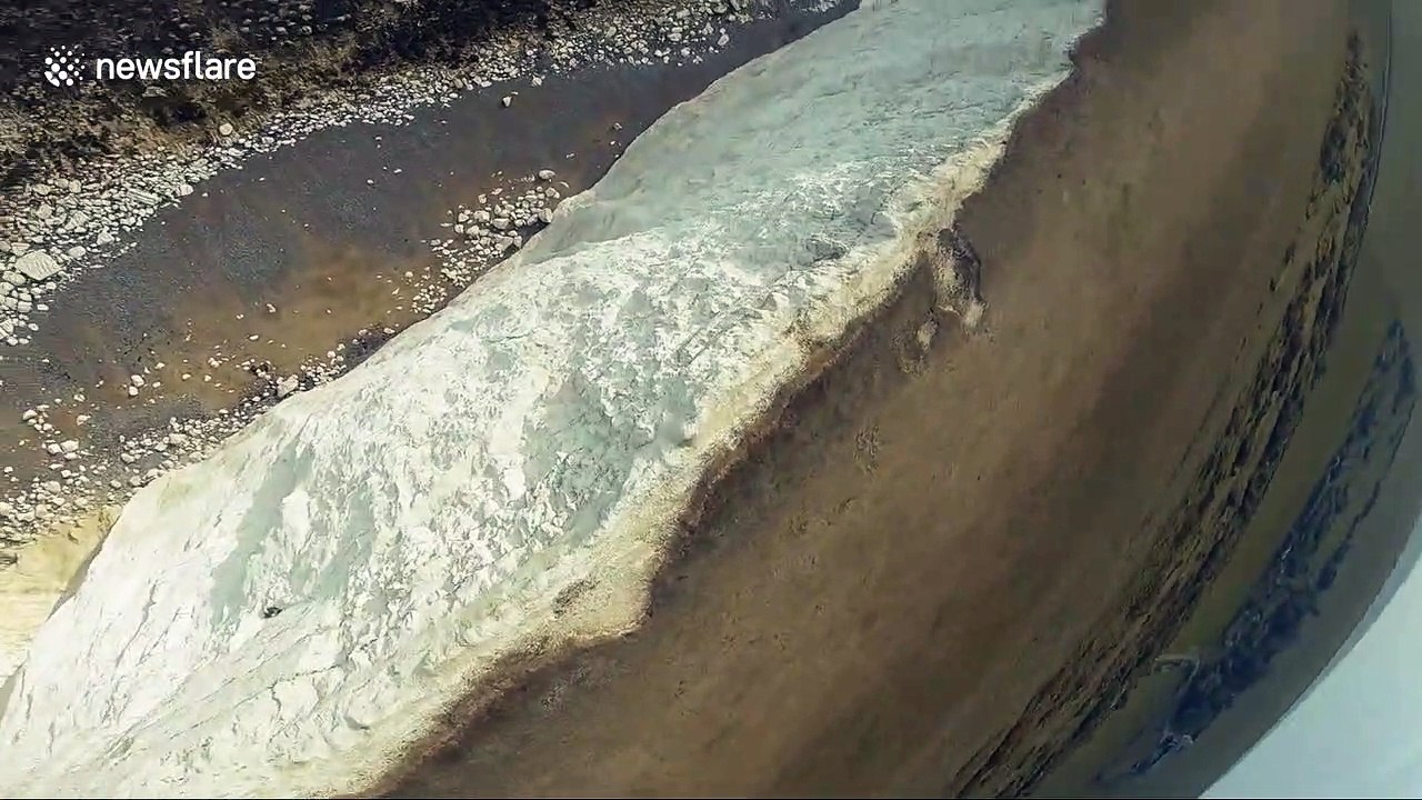 Drone camera spins and rolls in dizzying film o...