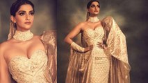 Sonam Kapoor dazzles at Cannes 2019 red carpet in golden dress | Boldsky