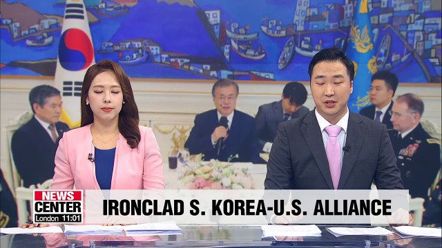 Joint response on N. Korea's recent launches demonstrates strong S. Korea-U.S. alliance: Pres. Moon