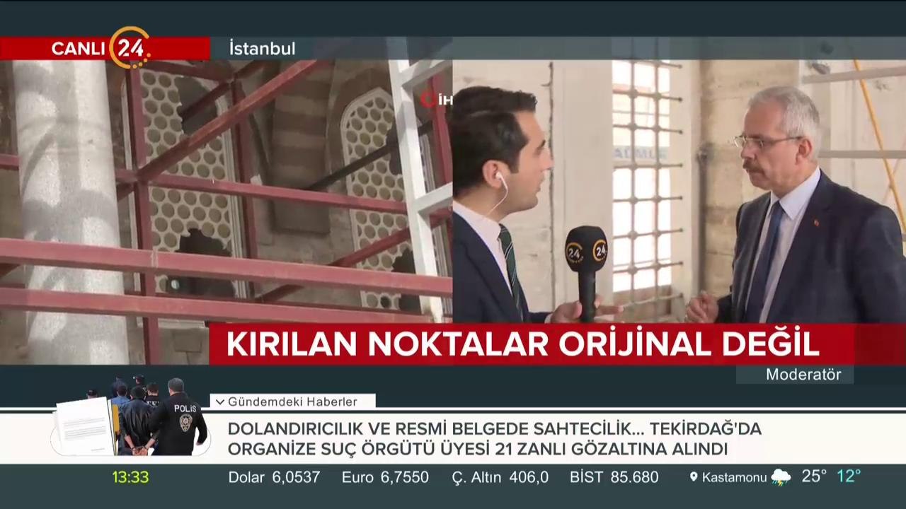 Sultanahmet Camii'ndeki restorasyon