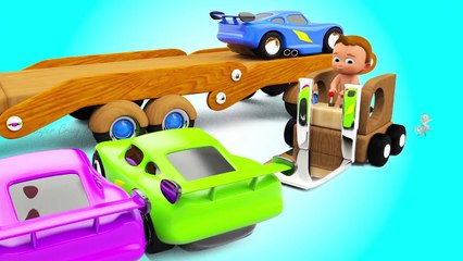 Little Baby Fun Play Learning Colors for Children with Color Cars Loading Transport Truck 3D Kids