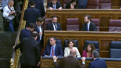 La breve conversación entre Pedro Sánchez y Junqueras