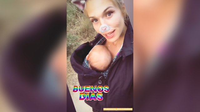Patricia Montero da un paseo matutino con su hija Layla