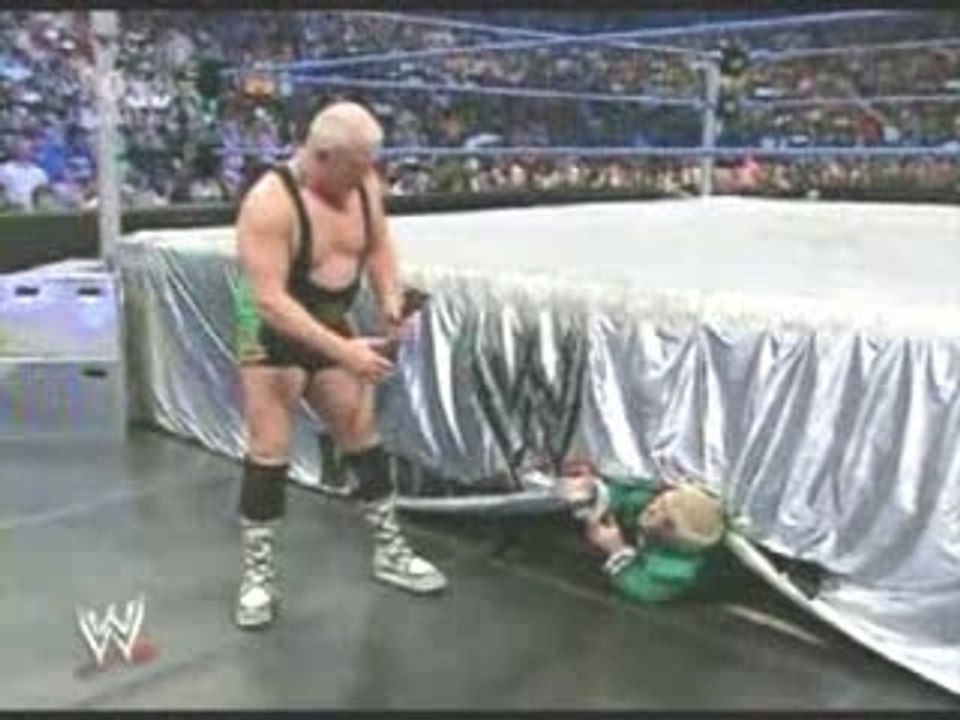 Undertaker speaks to Batista before their Steel cage match