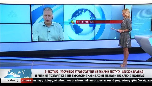 Ο υποψήφιος ευρωβουλευτής με την Λαϊκη Ενότητα, Θ.ΣΚΟΥΜΑΣ, στο STAR Κεντρικής Ελλάδας
