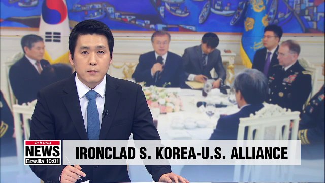 Joint response on N. Korea's recent launches demonstrates strong S. Korea-U.S. alliance: Pres. Moon