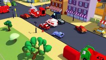 La Super Patrouille, camion pompier et voiture de police, Tom la Dépanneuse et l'accident à Car City