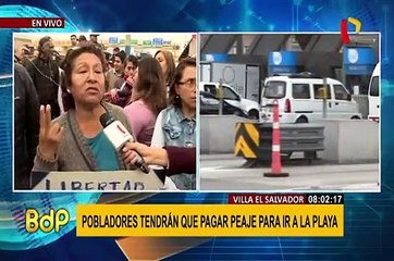 VES: vecinos protestan por pago de peaje tras cierre de vía