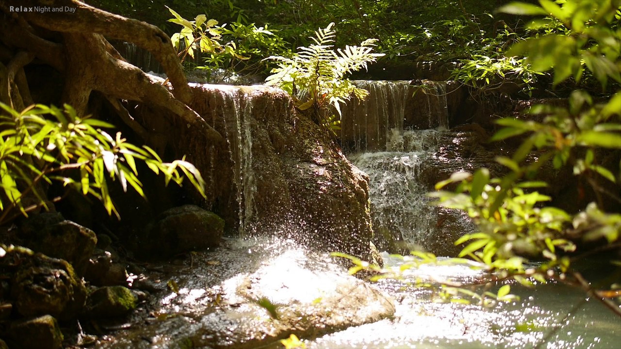 ZEN Music 4K, ZEN River with Beautiful Zen Garden Waterfall, Beautiful Nature Stream for